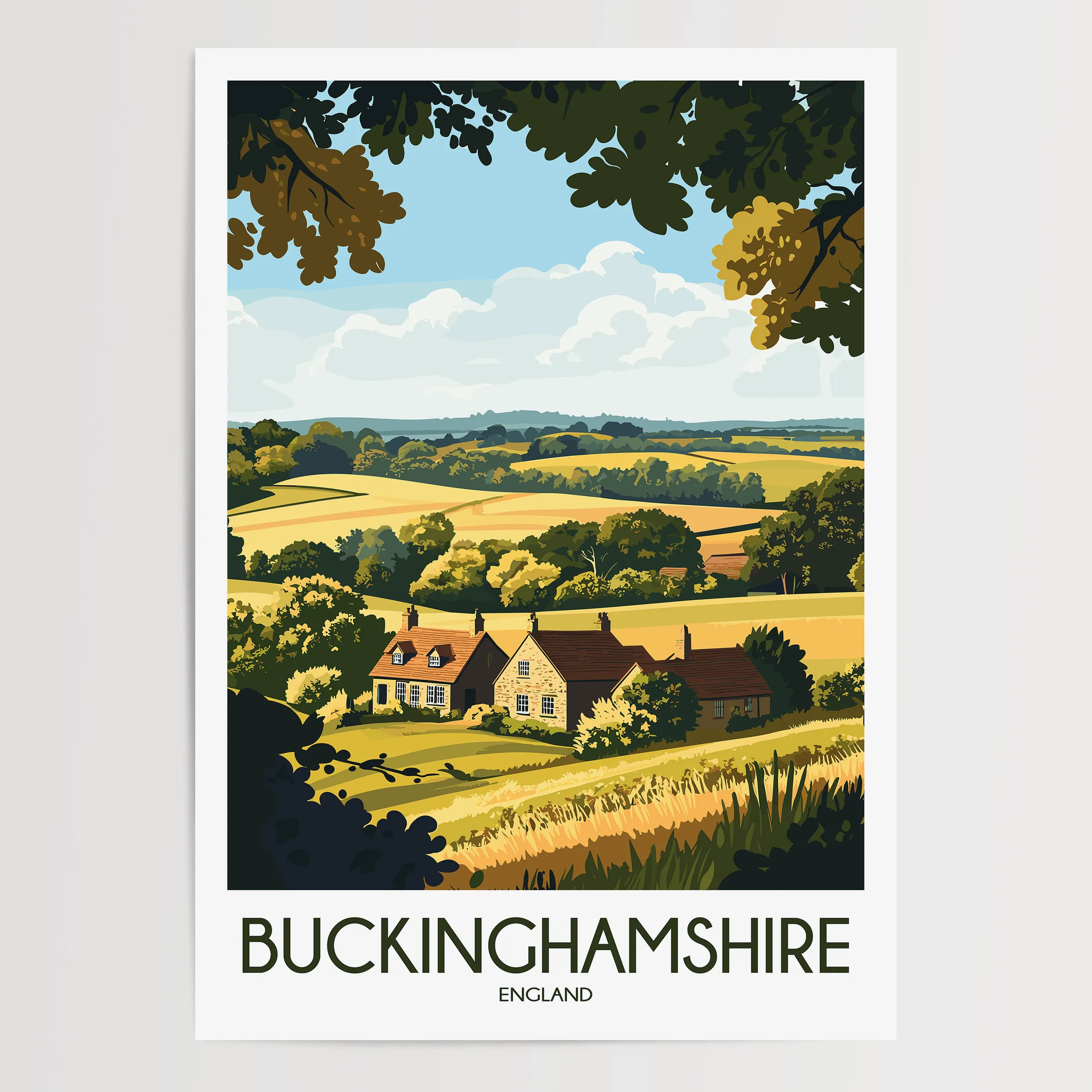 Buckinghamshire Souvenir Poster Print