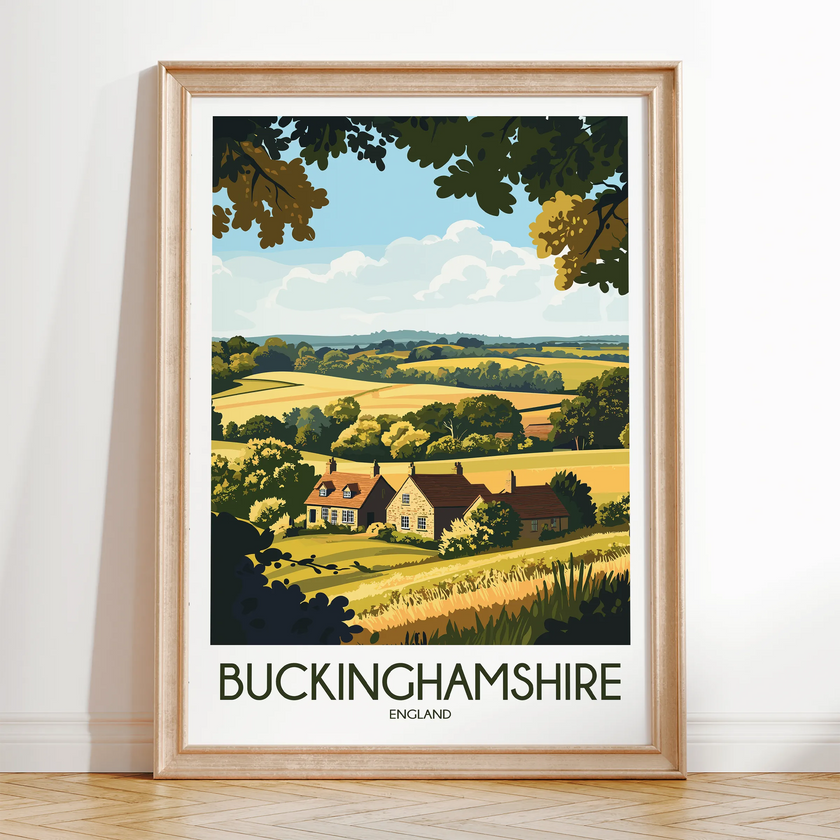 Buckinghamshire Vintage Style Print