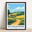 Buckinghamshire Vintage Style Print