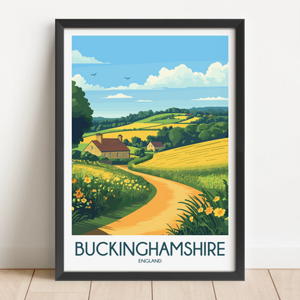 Buckinghamshire Vintage Style Print