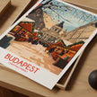 Budapest Retro Travel Illustration
