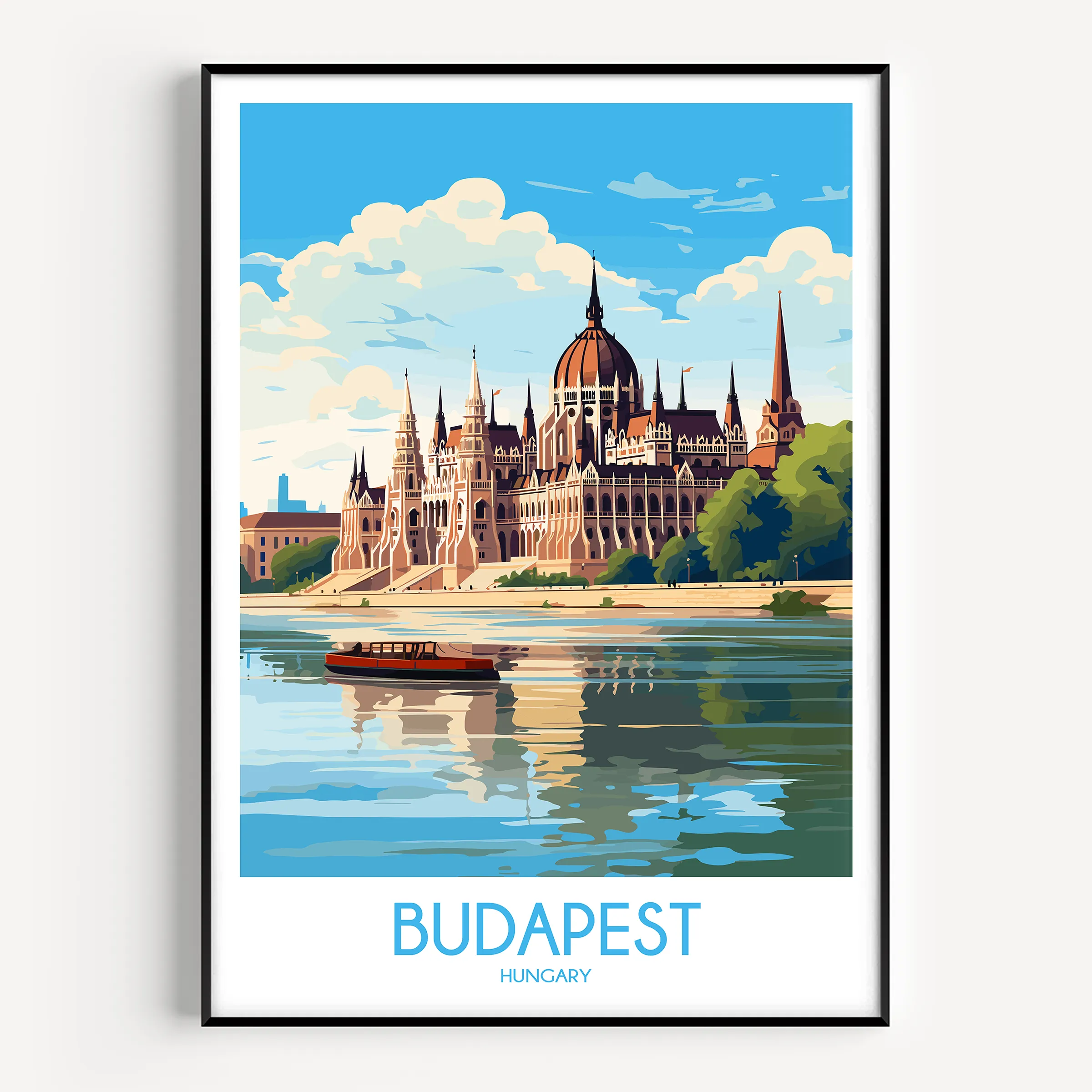 Budapest Vintage Style Print