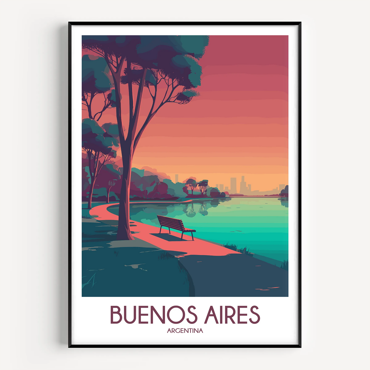 Buenos Aires Modern Travel Poster