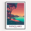 Buenos Aires Modern Travel Poster