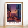 Buenos Aires Vintage Style Print