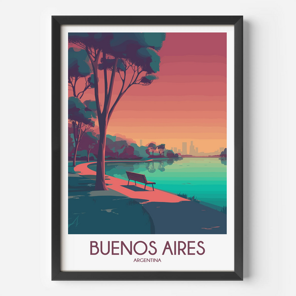 Buenos Aires Vintage Style Print