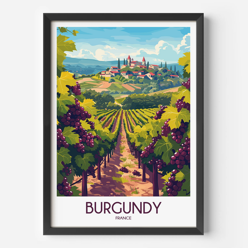Burgundy Destination Art Gift
