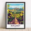 Burgundy Retro Travel Illustration