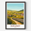 Burgundy Vintage Style Print