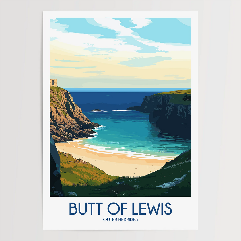 Butt Of Lewis Vintage Style Print