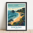 Byron Bay Retro Travel Illustration