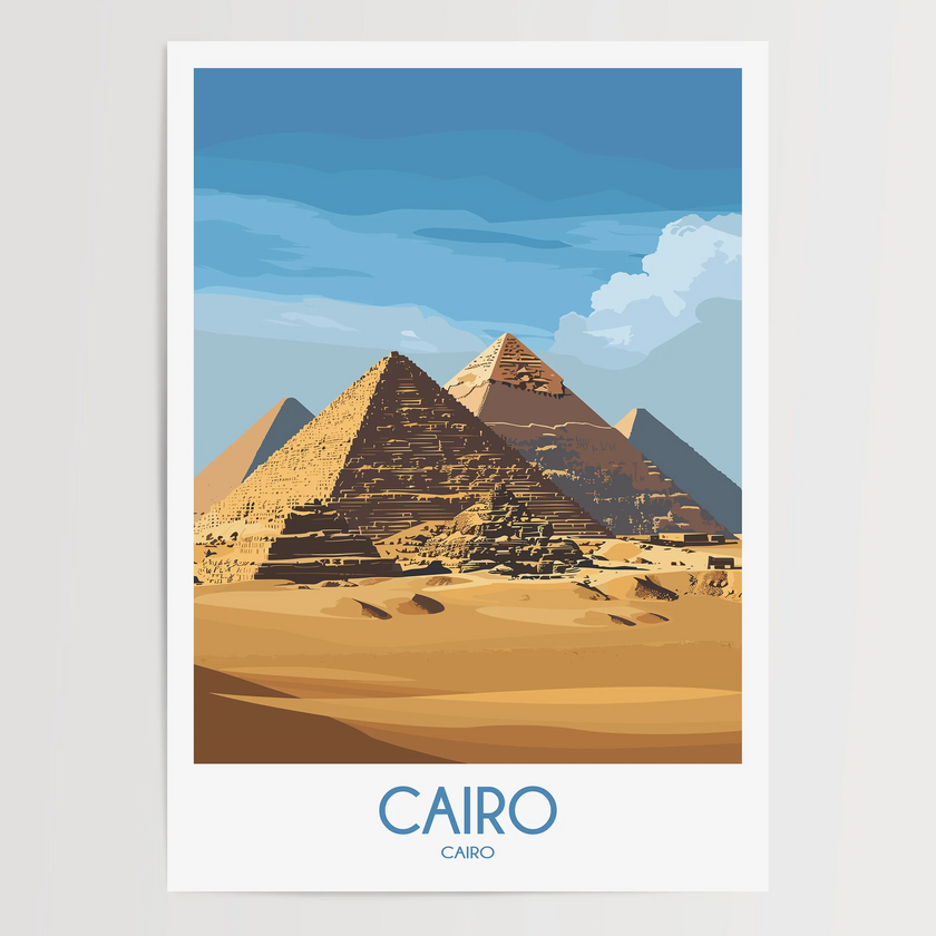 Cairo Retro Travel Illustration
