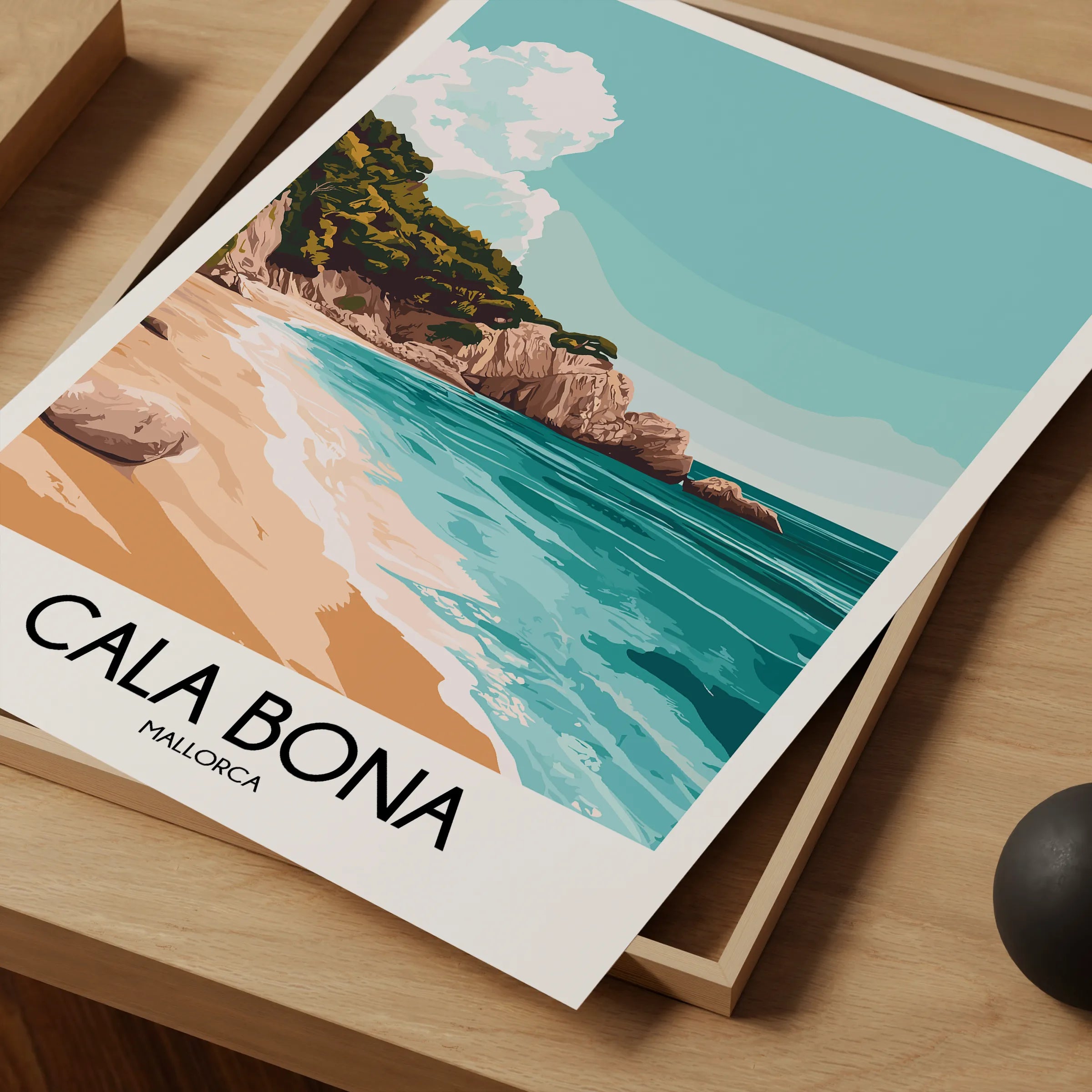 Cala Bona Modern Travel Poster