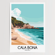 Cala Bona Retro Travel Illustration