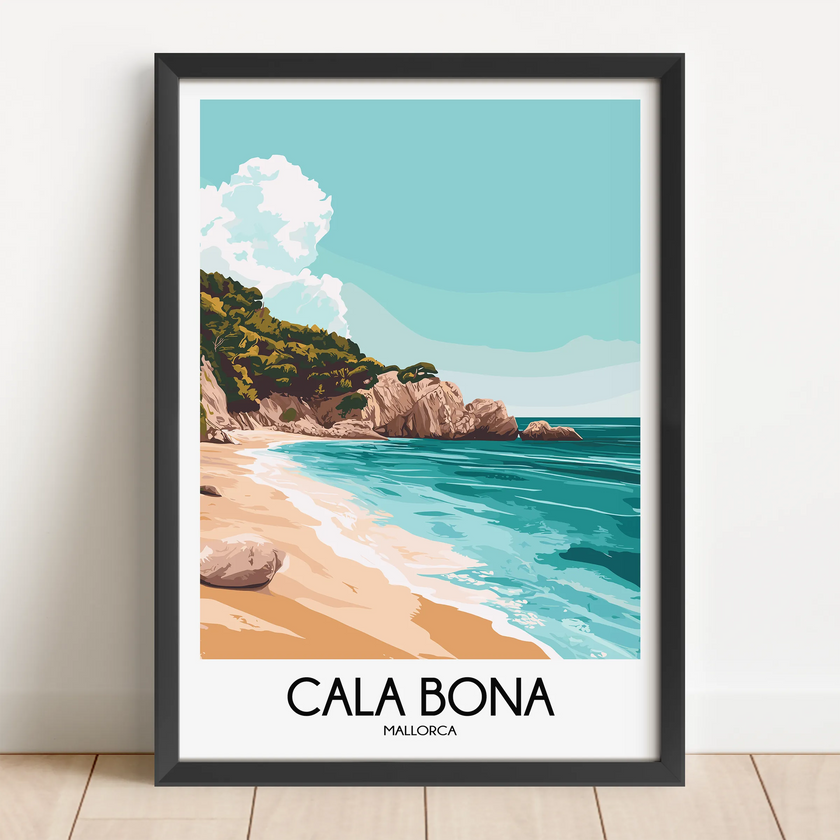 Cala Bona Vintage Style Print