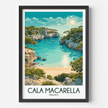 Cala Macarella Modern Travel Poster