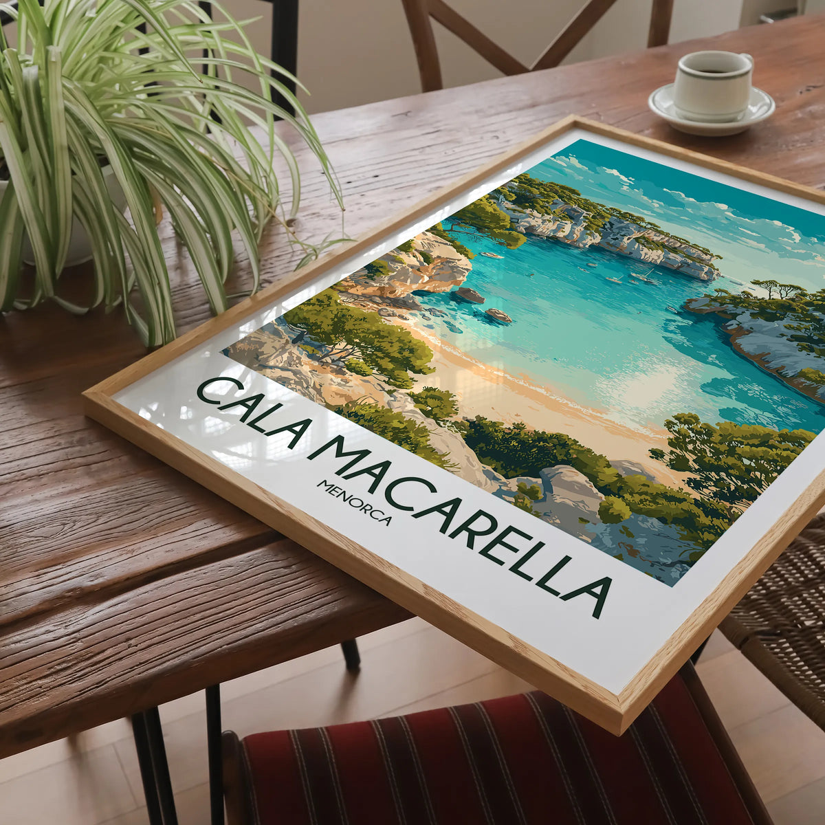 Cala Macarella Vintage Style Print