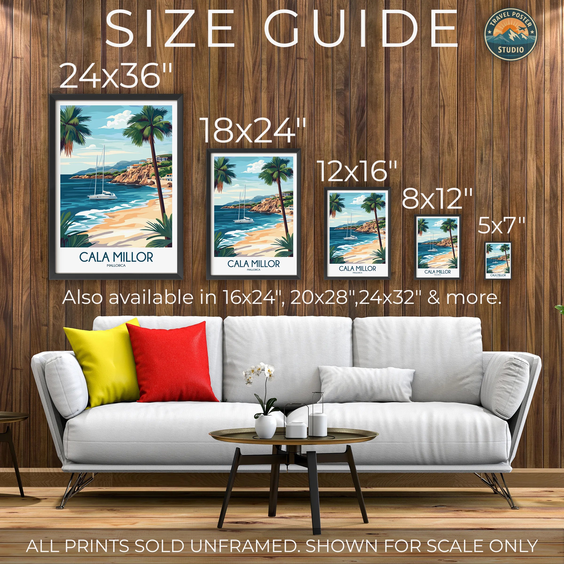 Cala Millor Modern Travel Poster