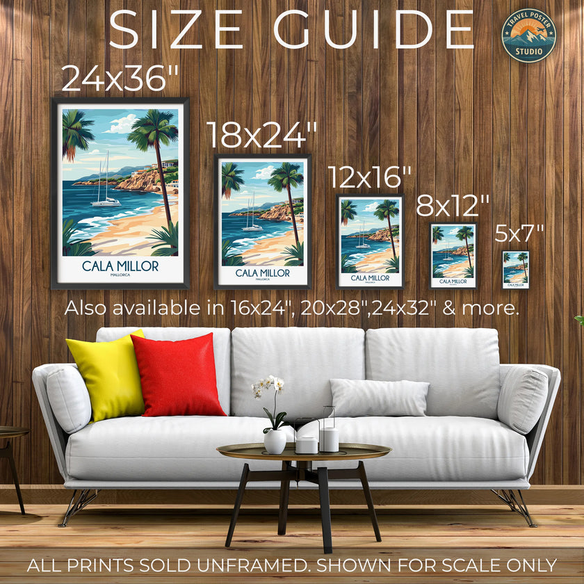Cala Millor Modern Travel Poster
