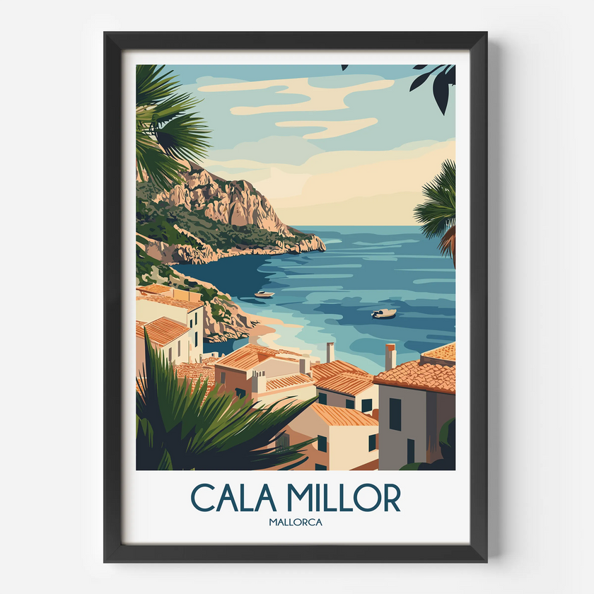 Cala Millor Modern Travel Poster