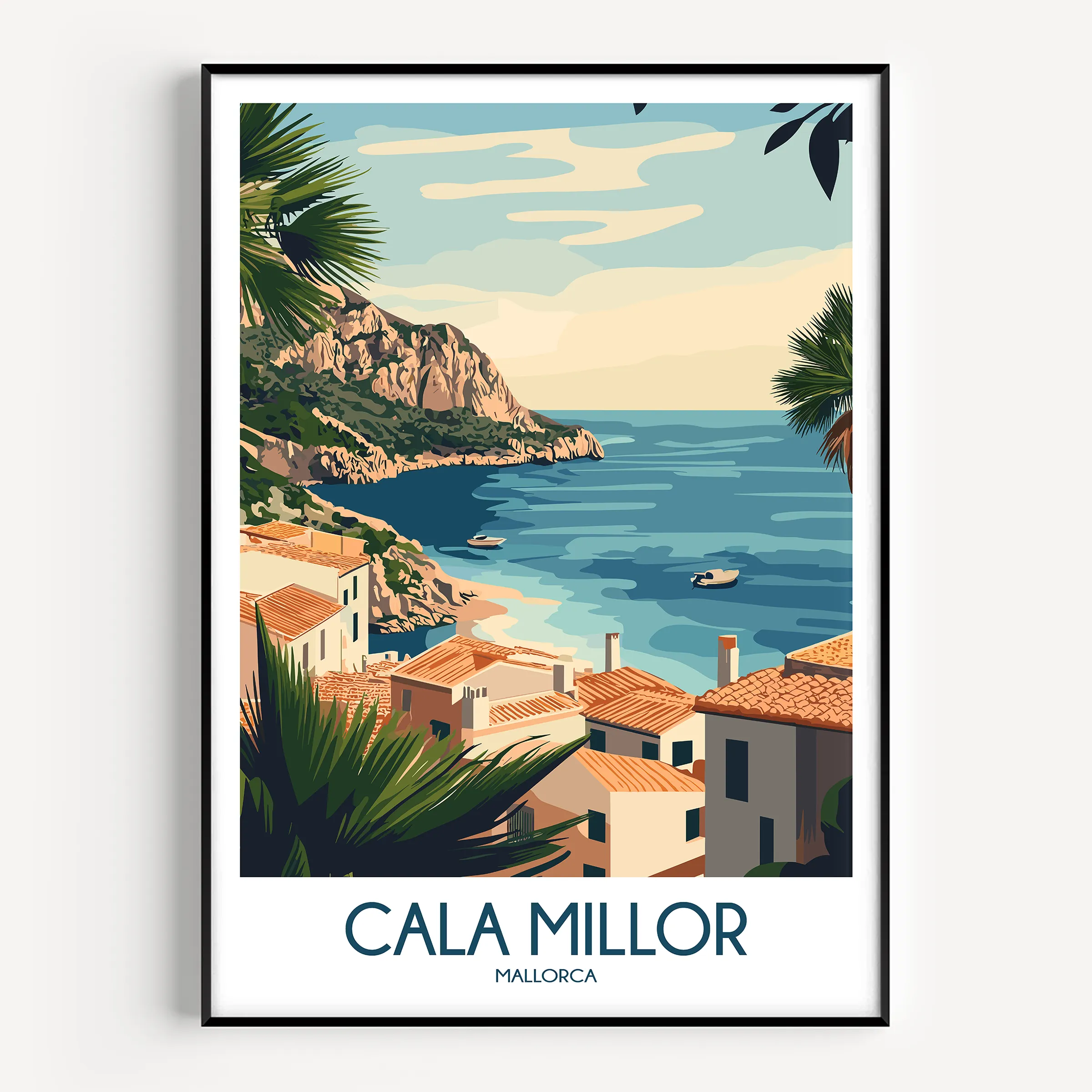 Cala Millor Vintage Style Print