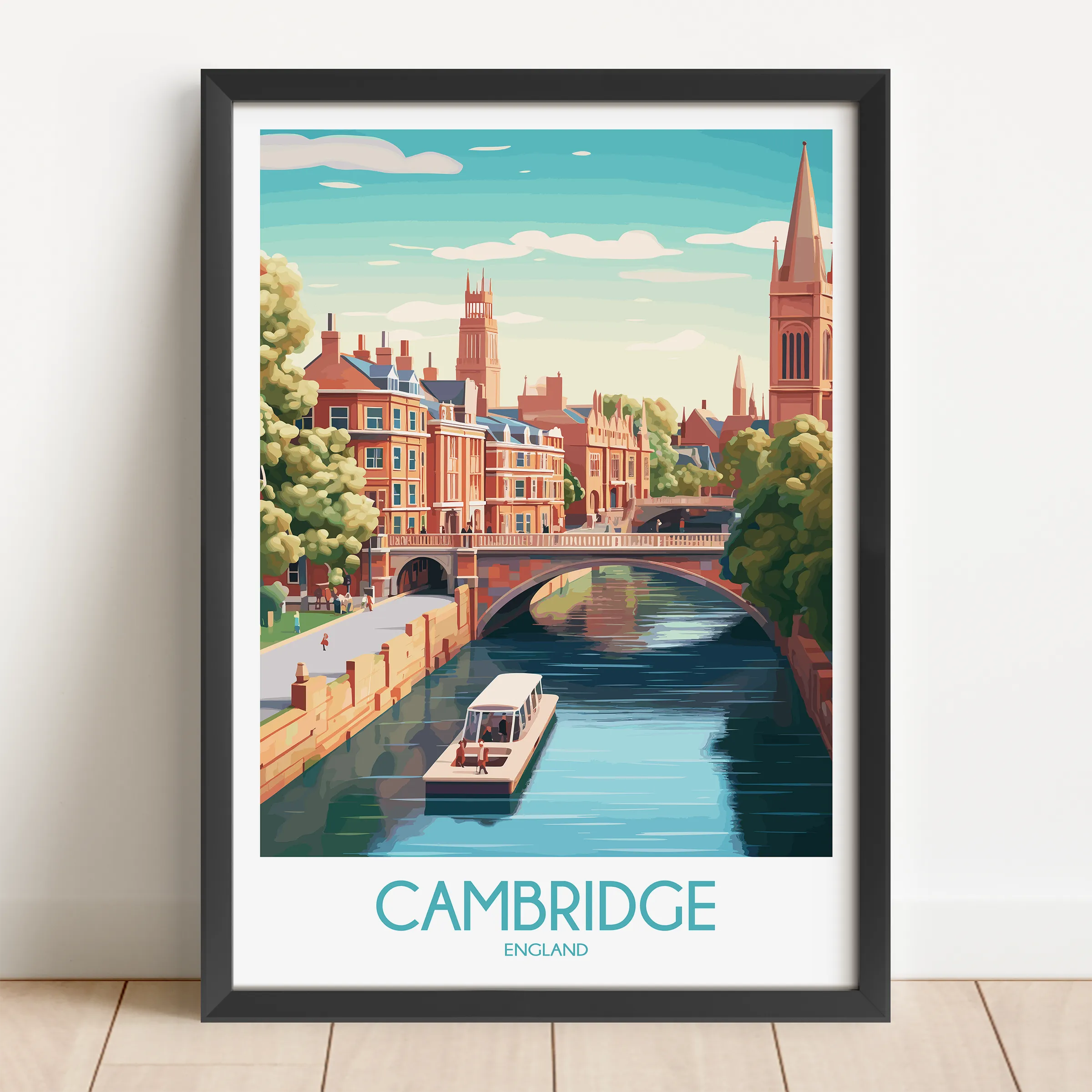 Cambridge Modern Travel Poster