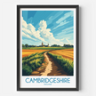 Cambridgeshire Modern Travel Poster