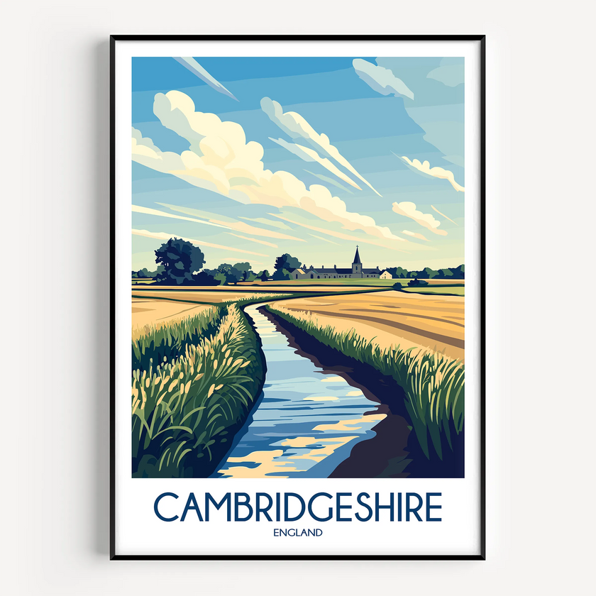 Cambridgeshire Souvenir Poster Print