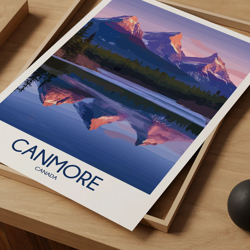 Canmore Retro Travel Illustration