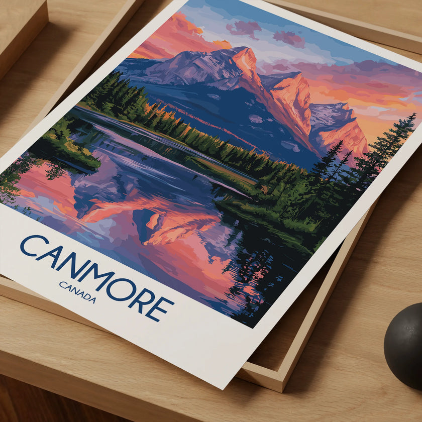 Canmore Retro Travel Illustration