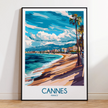 Cannes Retro Travel Illustration