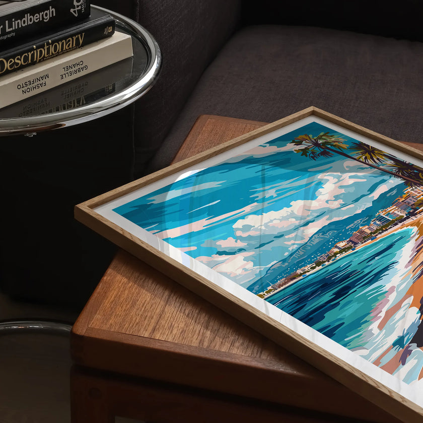Cannes Vintage Style Print