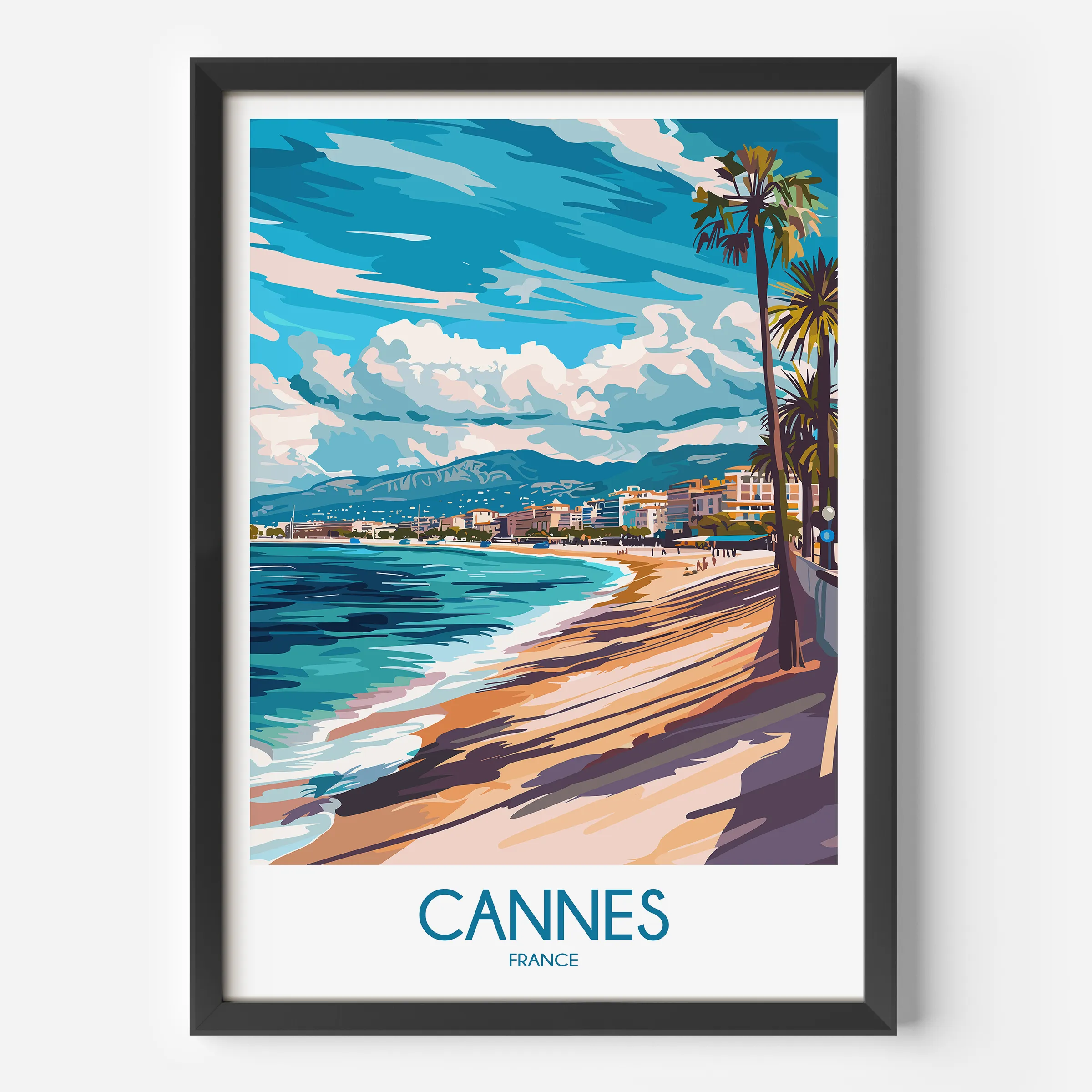 Cannes Vintage Style Print