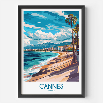 Cannes Vintage Style Print