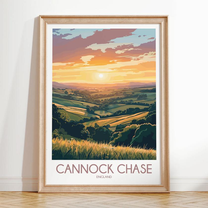 Cannock Chase Modern Travel Poster