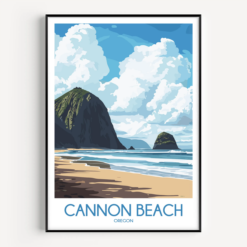 Cannon Beach Modern Travel Poster