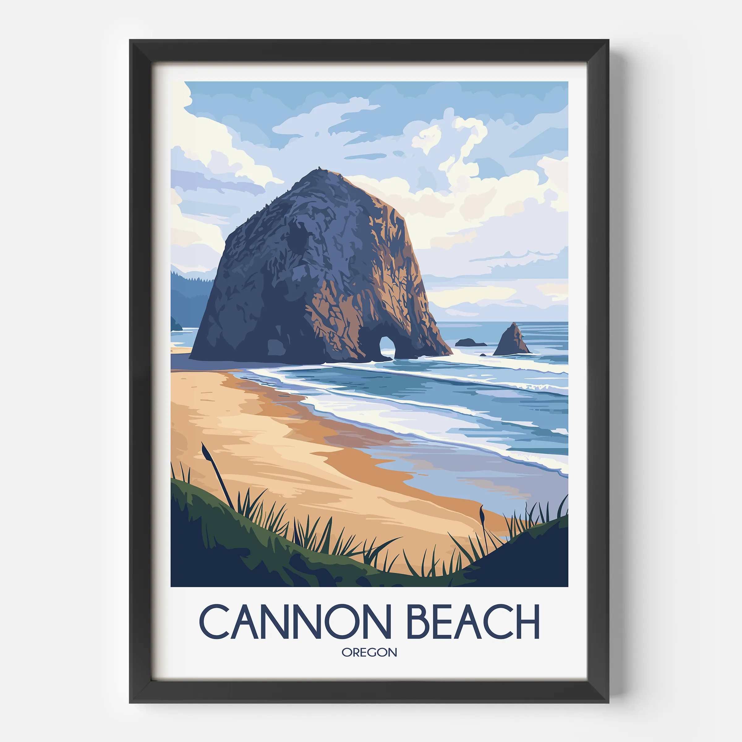 Cannon Beach Scenic Landscape Art