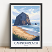 Cannon Beach Vintage Style Print