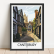 Canterbury Modern Travel Poster