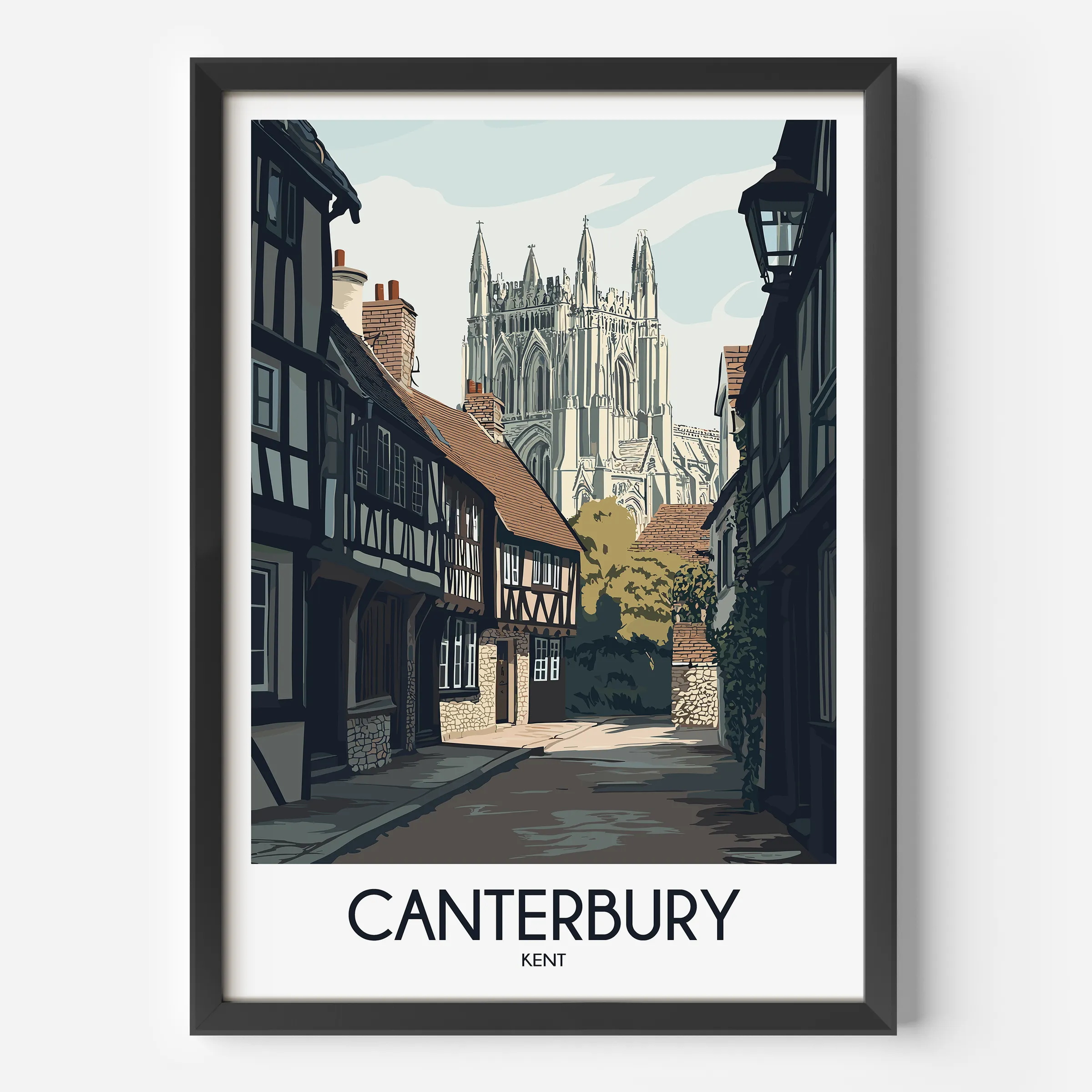 Canterbury Vintage Style Print