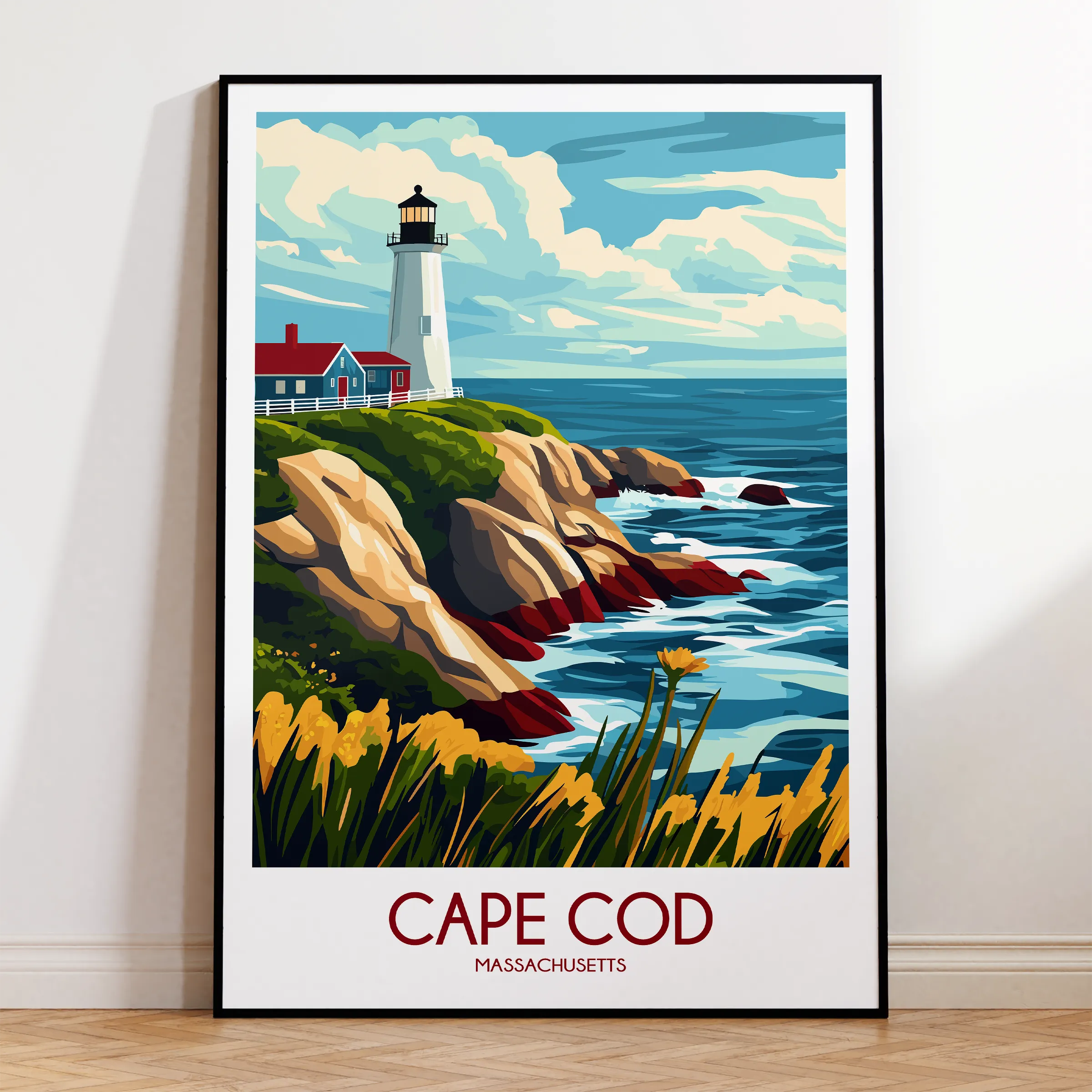 Cape Cod Vintage Style Print