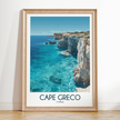 Cape Greco Modern Travel Poster