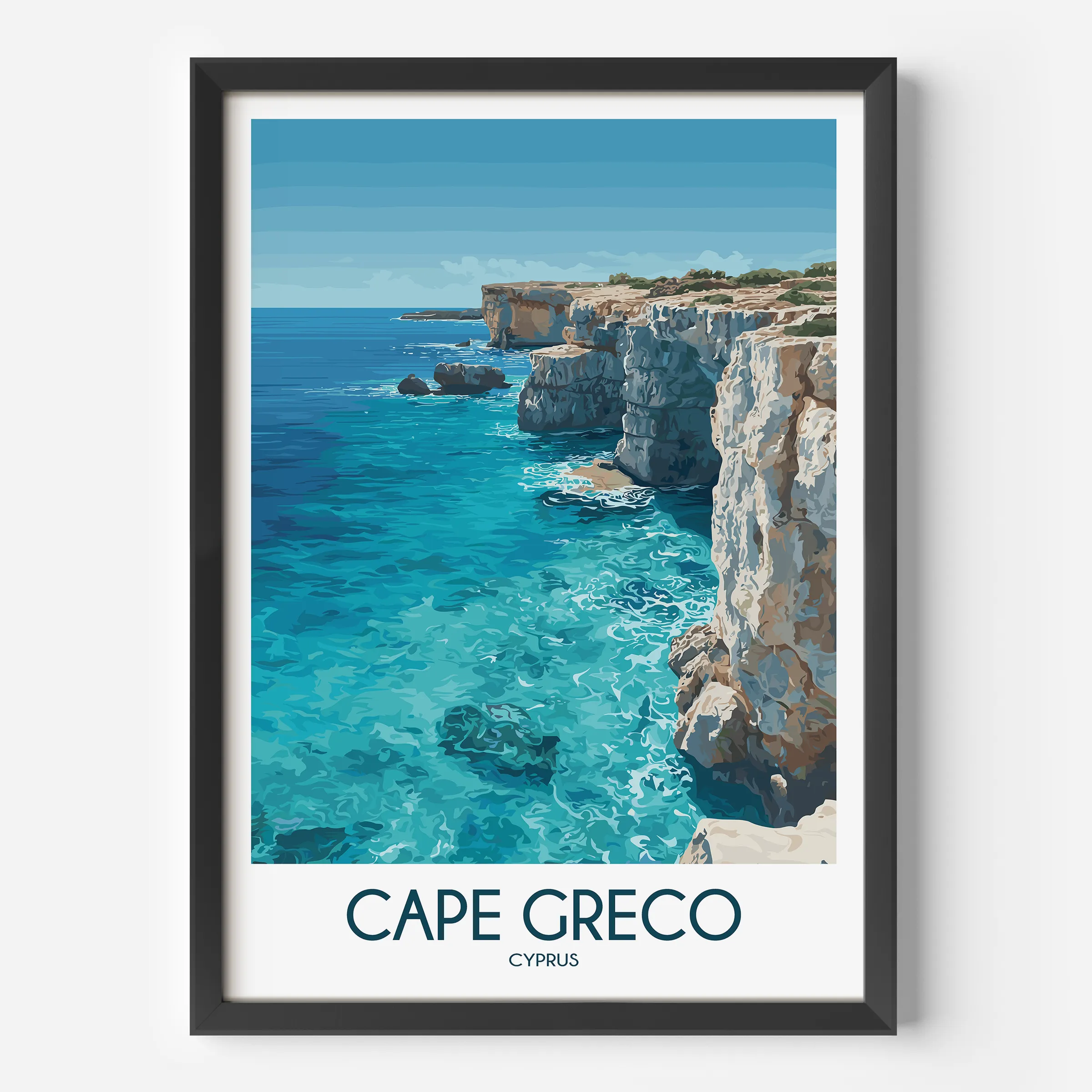 Cape Greco Scenic Landscape Art