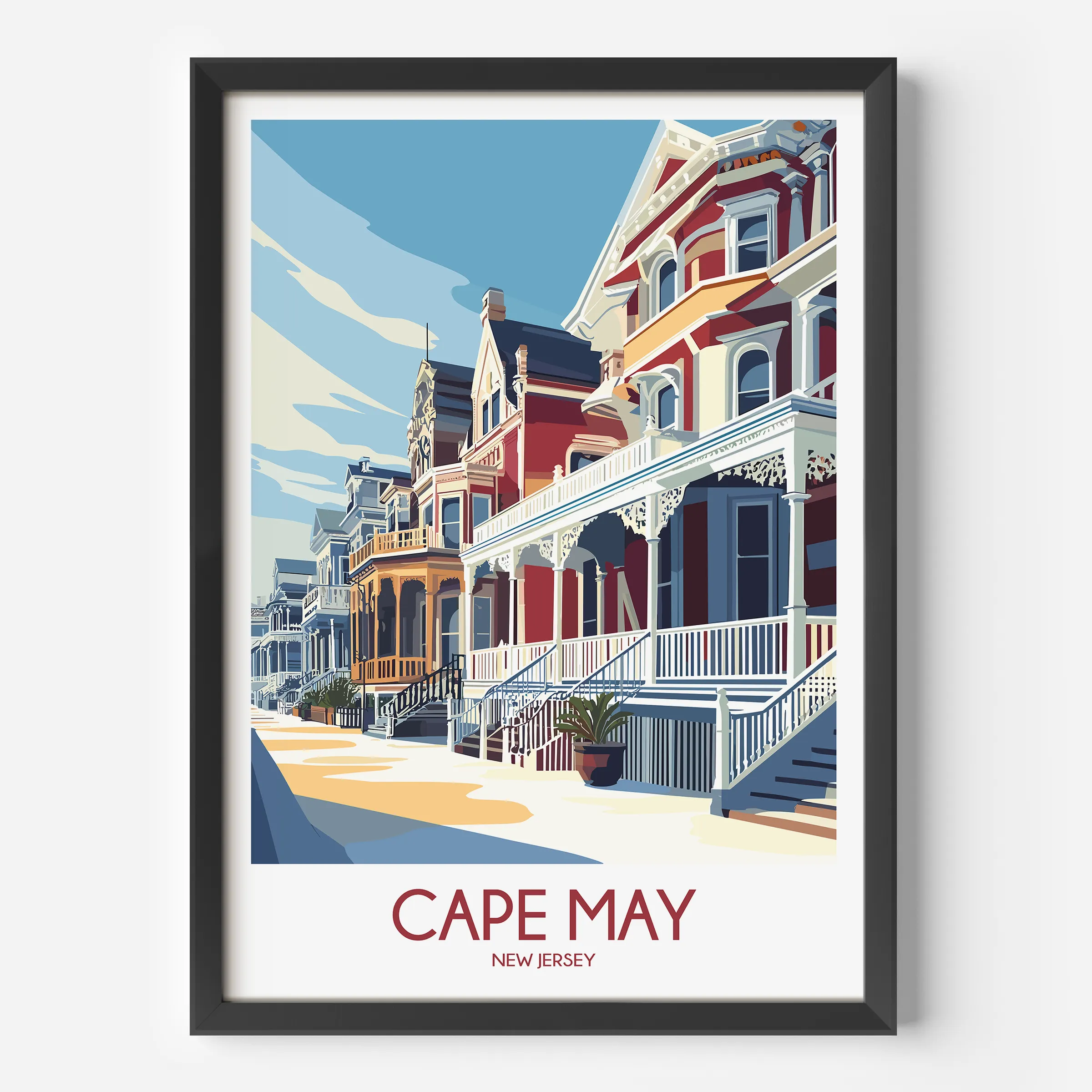 Cape May Modern Travel Poster