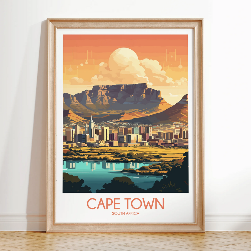 Cape Town Modern Travel Poster