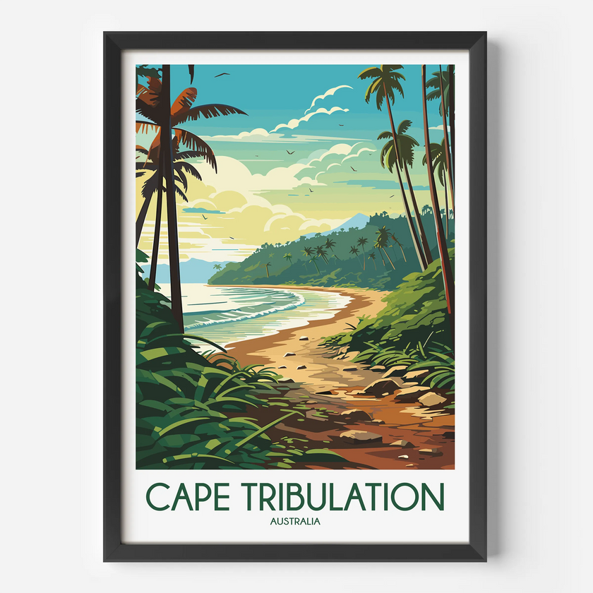 Cape Tribulation Modern Travel Poster