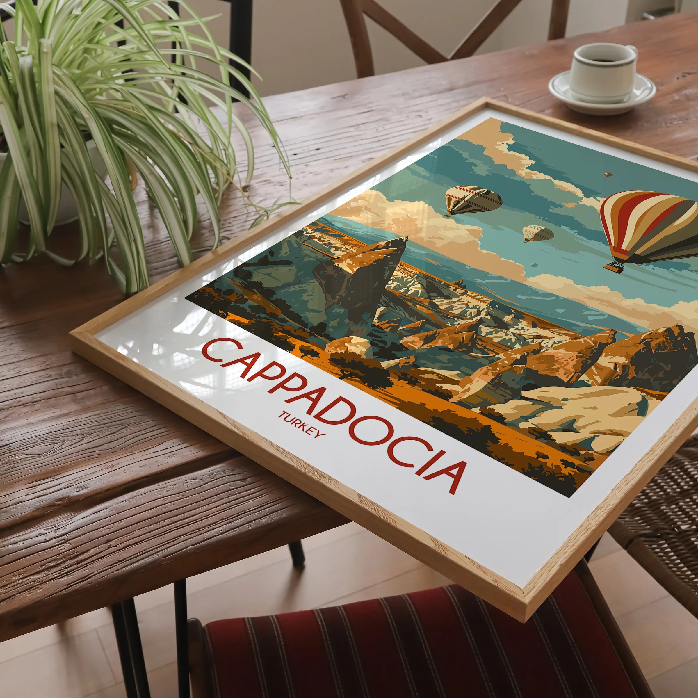 Cappadocia Retro Travel Illustration