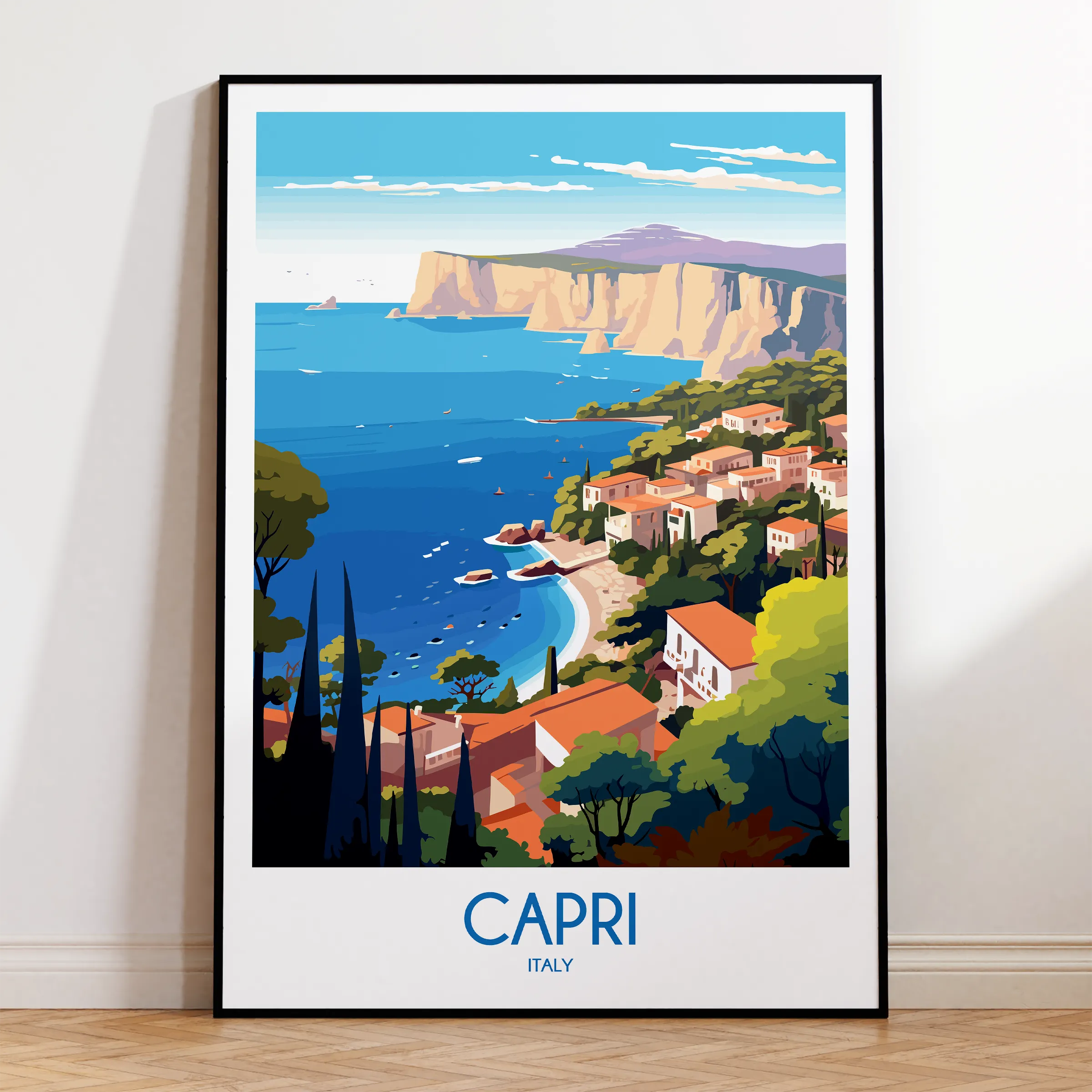 Capri Modern Travel Poster