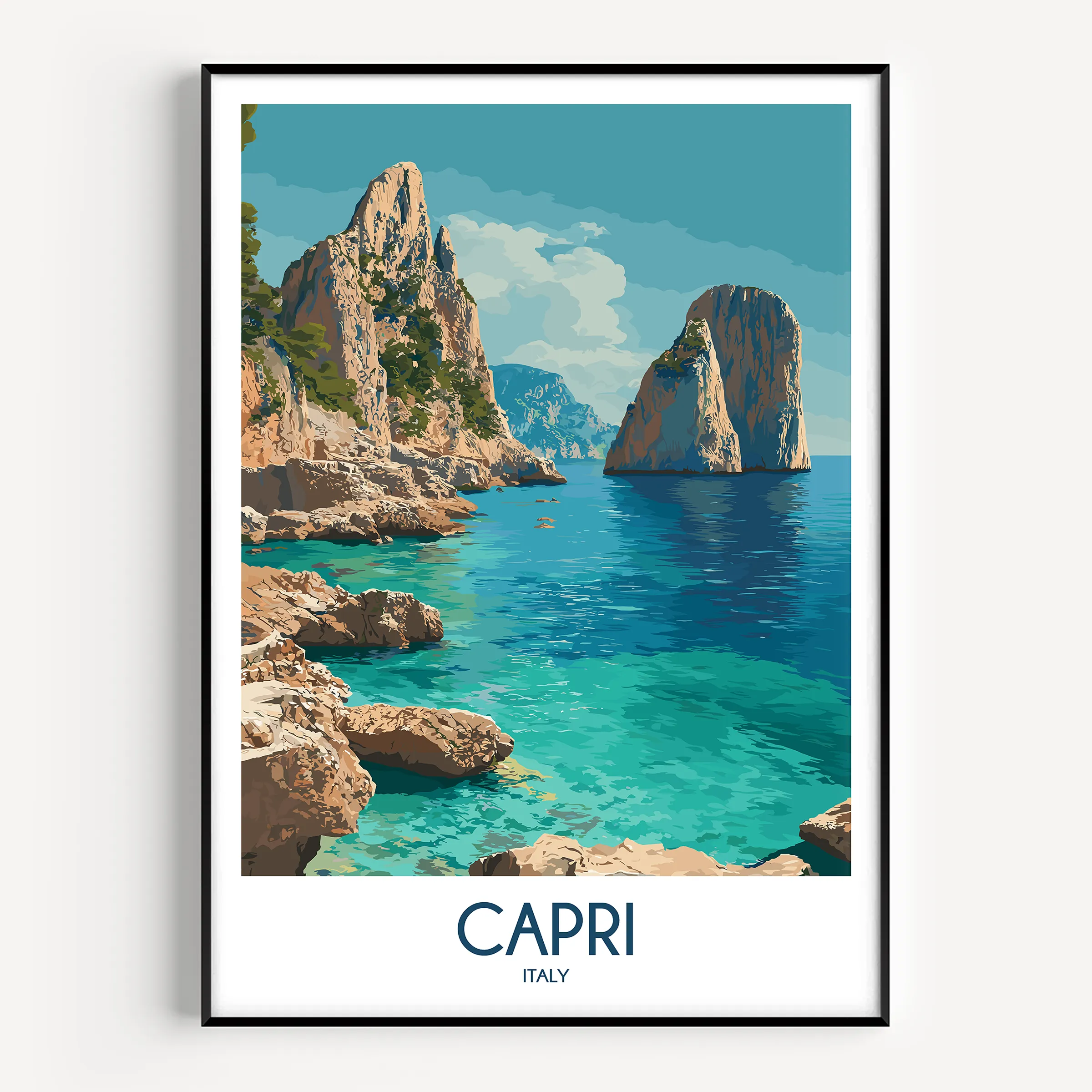 Capri Modern Travel Poster
