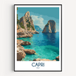 Capri Modern Travel Poster